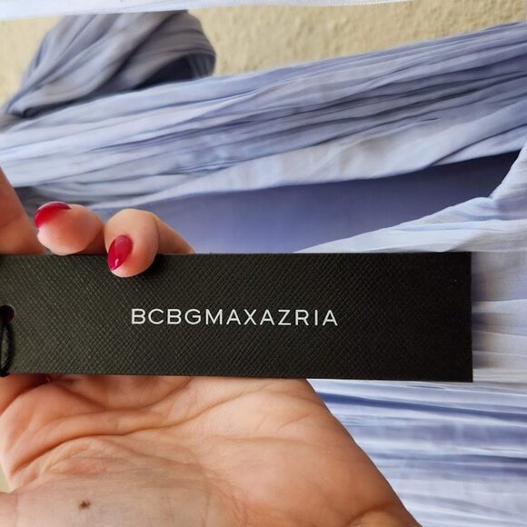 BCBGMAXAZRIA Xenia Halter Maxi Dress In Xenon Blue - Picture 8 of 9